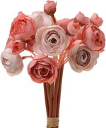 Dekorácia umelá kvetina s ružovými kvetmi - Ø 10*27 cm