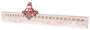 Drevený adventný kalendár Auto, 40 cm
