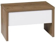 Nočný stolík dub burgund/biely