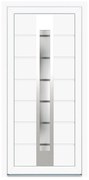 Solid Elements Vchodové dvere Style, 90 L, rozmer vr. zárubne: 1000 × 2100 mm, ľavé, plast, biele, presklené