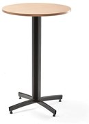 Barový stôl SANNA, Ø700x1050 mm, čierna/buk