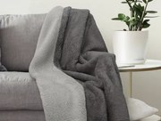 Deka Sherpa 150x200 cm, striebristo šedá%