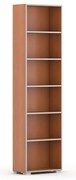 Knižnica SILVER LINE, 1 stĺpec, 2230 x 600 x 400 mm, čerešňa