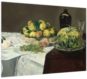 Obraz - Edouard Manet, Still Life with Melon and Peaches, reprodukcia (70x50 cm)