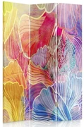 Gario Paraván Farebné abstraktné listy Rozmery: 110 x 170 cm, Prevedenie: Klasický paraván