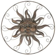 Kovová nástenná dekorácia slnko 50 cm