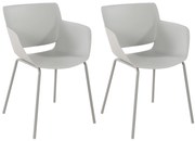 Set 2 stoličiek Alpena - svetlo šedá