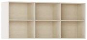 Nástenná knižnica INTEGRO, 835 x 1750 x 400 mm, 6 políc, breza