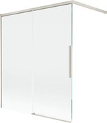 Mexen Rox, 2-krídlová posuvná vaňová zástena 140 x 150 cm, 8mm číre sklo, oceľový profil, 8C9-140-003-97-00