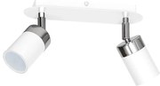 Bodové svietidlo Joker, 2x chrómové/biele kovové tienidlo, w