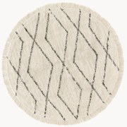 Okrúhly bavlnený koberec's diamantovým vzorom Bina