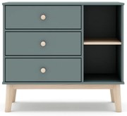 Detská komoda sivozelená 90x81x40 cm Esteban – Marckeric