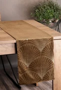 Dekorstudio Elegantný zamatový behúň na stôl BLINK 14 hnedý Rozmer behúňa (šírka x dĺžka): 35x140cm