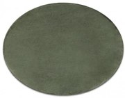 Protišmykový koberec POSH kruh zelený, plyš