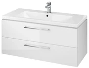 Cersanit Lara Como, závesná skrinka Lara a keramické umývadlo Como 100cm, biela, S801-191-DSM