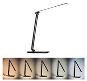 Brilagi - LED Stmievateľná stolná lampa USB konektor LED/12W/230V čierna