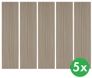 Drevený akustický panel, 2400 x 600 mm, balenie 5 ks, dub sonoma