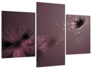 Obraz kvetu s motýľom (90x60 cm)