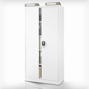 Kovová spisová policová skriňa JAN, 900 x 1850 x 400 mm, šedá