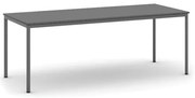 Jedálenský stôl, 200x80 cm, tmavo sivá podnož, grafit
