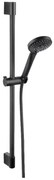 Ferro Sprchové súpravy - Horn súprava sprchovej hlavice, 3-funkčná, hadice a tyče, čierna matná, N370BL-B