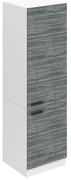 Vysoká kuchynská skrinka Belini Premium Full Version pre vstavanú chladničku 60 cm šedý antracit Glamour Wood