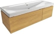 Kúpeľňová skrinka s umývadlom SAT Feel 120x30x44,8 cm dub medový mat SATFEEL2120DMU5