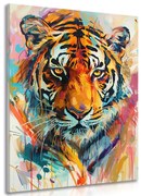 Obraz tiger s imitáciou maľby