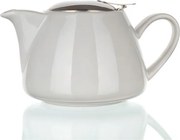 Keramická kanvička s nerezovým viečkom a sitkom Bonnet biela, BANQUET