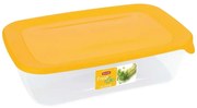 Obdĺžniková nádoba na potraviny. Fresh&Go 182300 žltá/transparentná