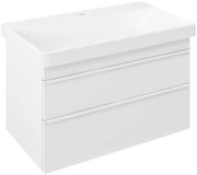 Sapho Sapho, SITIA umývadlová skrinka 75,6x50x43,4cm, 2x zásuvka, biela matná, SI080-3131