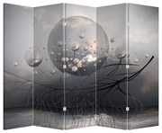 Paraván - Abstraktné gule (210x170 cm)