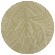 Flair Rugs, Kusový koberec Solace Lino Leaf Sage kruh, 160x160 (priemer) kruh, zelená, obývacia izba