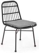 Čierna ratanová stolička LAPRO 401