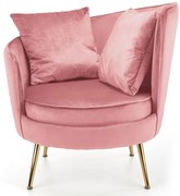 Kreslo Almond ružový/zlatý