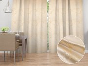 Biante Dekoračný záves Parma PM-115 Zlatý mramor na béžovom 145x140 cm