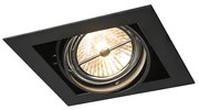 Zapustené bodové svietidlo čierne G53 111mm nastaviteľné - Oneon