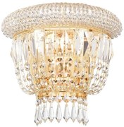 Ideal Lux - Krištáľové nástenné svietidlo DUBAI 2xE14/28W/230V zlatá