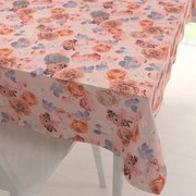 Biante Teflónový obdĺžnikový obrus TF-062 Ruže na lososovo ružovom 50x100 cm