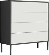 XXXLutz KOMODA, antracitová, biela, 79/86/33 cm MID.YOU - Komody - 001067000405