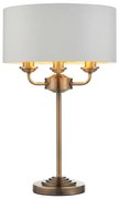 Endon 98932 - Stolná lampa HIGHCLERE 3xE14/18W/230V biela/mosadz pr. 32 cm