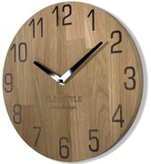 Dubové nástenné hodiny Natur Flex z228-d-1 | 30 cm | Tichý chod