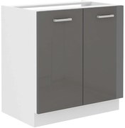 Skrinka do kuchyne SONIA šedý lesk 80ZL 2F BB