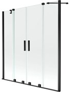 Mexen Velar Duo vaňová zástena dvojkrídlová Posuvný 140 x 150 cm, Priehľadné, Čierny - 896-140-000-02-70