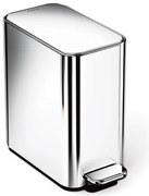 Simplehuman pedálový úzky odpadkový kôš 5 L obdĺžnikový lesklá nerezová oceľ CW2123