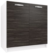 Kuchynská skrinka Belini drezová 80 cm eben kráľovský bez pracovnej dosky  TOR SDZ80/0/WT/HK/0/U