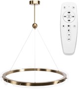 Toolight Loop, LED stropné svietidlo 79cm, 26W, diaľkové ovládanie, APP1549-CP, zlatá matná, OSW-06970