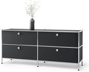 Kovová nízka skrinka »CN3« so 4 zásuvkami, čierna