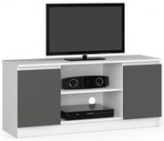 Stolík pod TV RTV 120 2D 1P biely / sivý