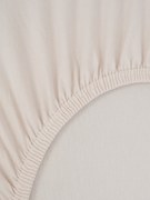 Jersey plachta do postieľky s elastanom Deluxe 70 x 140 cm – biela káva